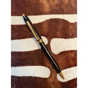 Cross Townsend Glossy Black Metal With Gold Trim Roller Ball Pen USA